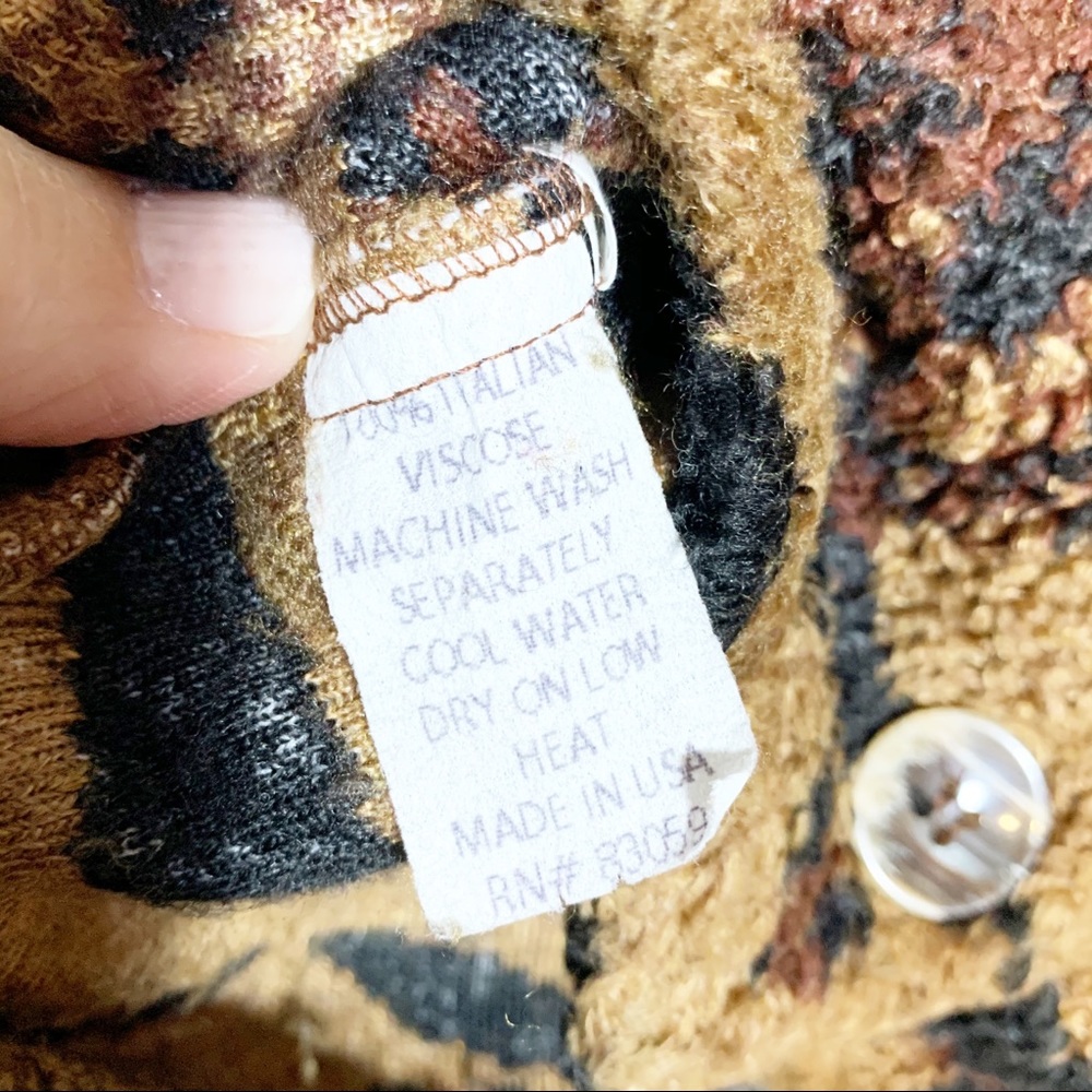 Cache Animal Print Button Front Medium Jac - image 3